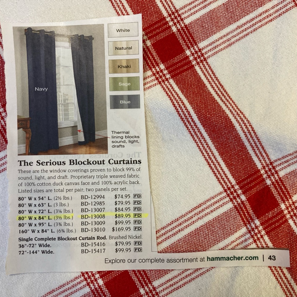 Brown thermal blockout curtains (2 pair); 80" W x 84" L